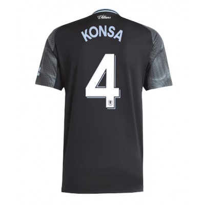 Moški Nogometni dresi Aston Villa Ezri Konsa #4 Gostujoči 2025-26 Kratek Rokav Moški Nogometni dresi Aston Villa Ezri Konsa #4 Gostujoči 2025-26 Kratek Rokav